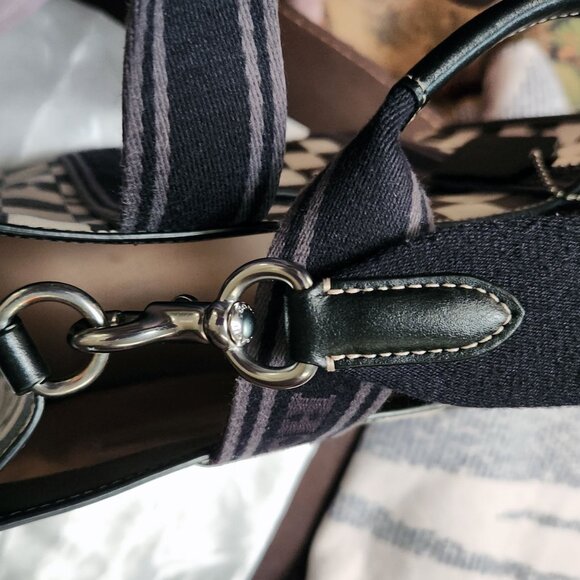 Coach Smith Tote with Checkerboard Print - Off-white & Black - EUC - Picture 13 of 13